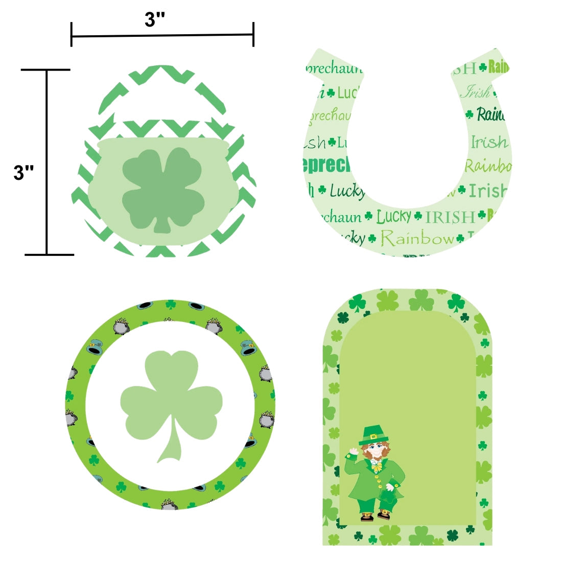 SHAPES ETC.  Mini  Cardstock Accents - St. Patty's Variety Pack