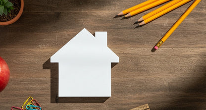 SHAPES ETC. Sticky Shape Notepad - House
