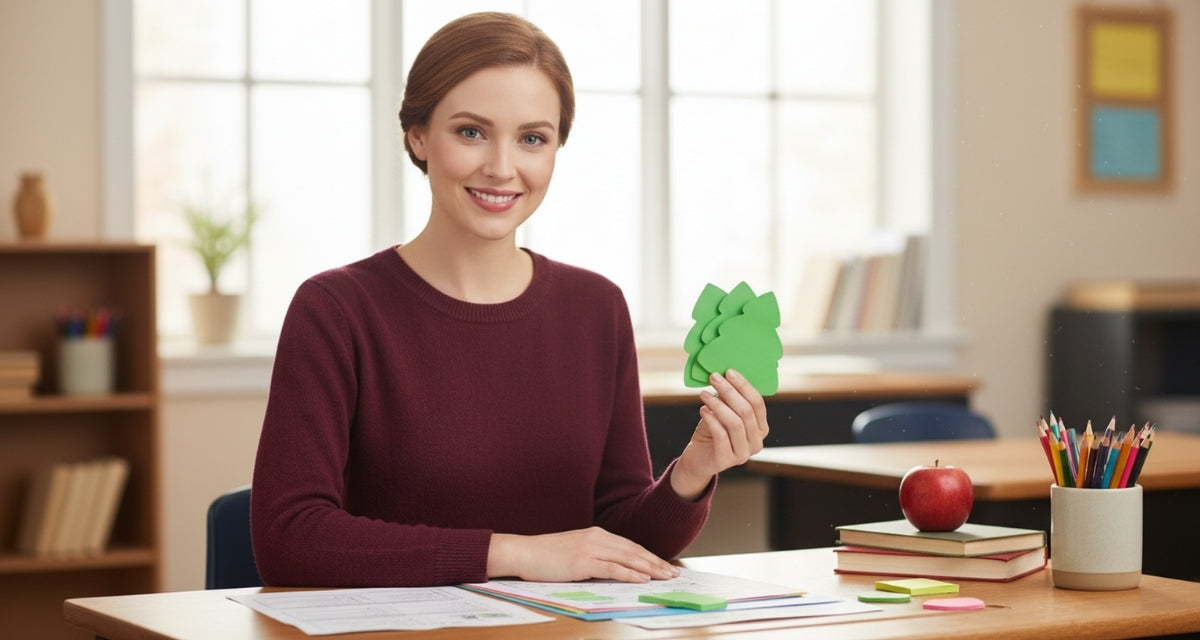 SHAPES ETC. Sticky Shape Notepad - Evergreen Tree