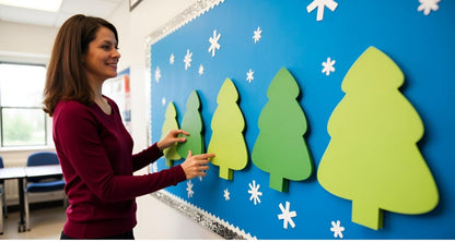 SHAPES ETC. Holiday Evergreen Tree Assorted Green Super Cut-Outs- 8in x 10in