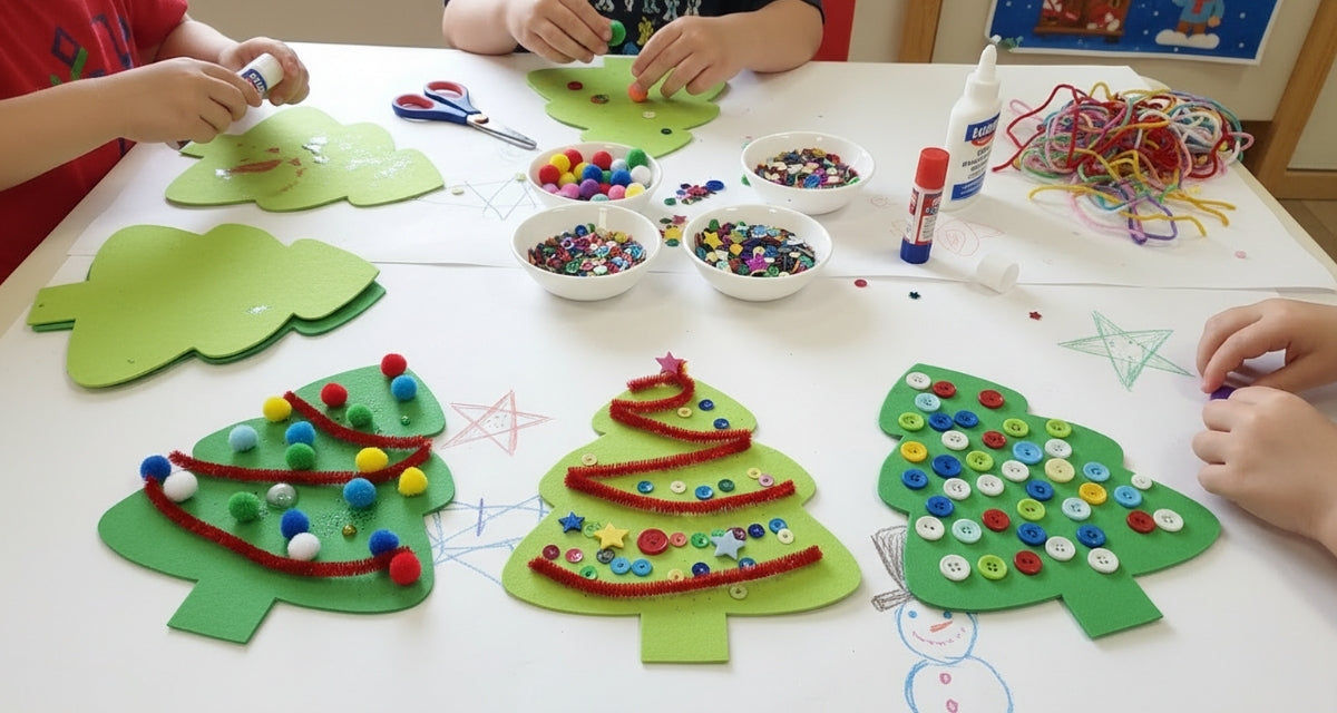 SHAPES ETC. Holiday Evergreen Tree Assorted Green Super Cut-Outs- 8in x 10in