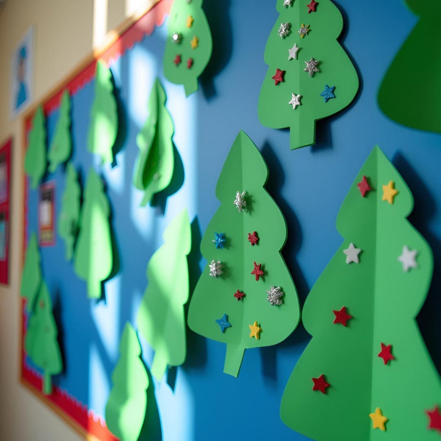 SHAPES ETC. Holiday Evergreen Tree Assorted Green Super Cut-Outs- 8in x 10in