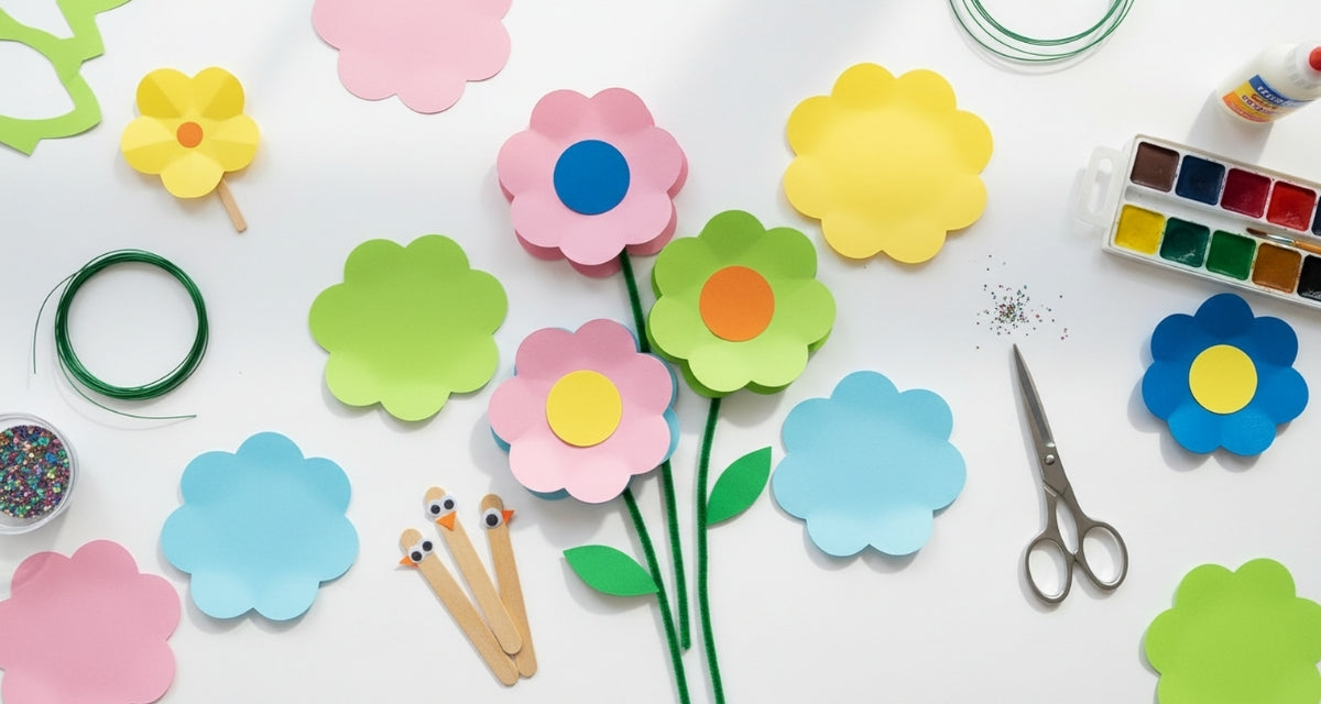 SHAPES ETC. Flower Single Color Super Cut-Outs- 8” x 10”