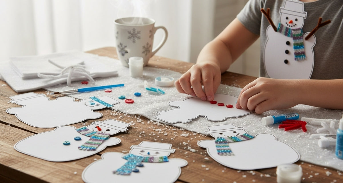 SHAPES ETC. Snowman Single Color Super Cut-Outs- 8” x 10”
