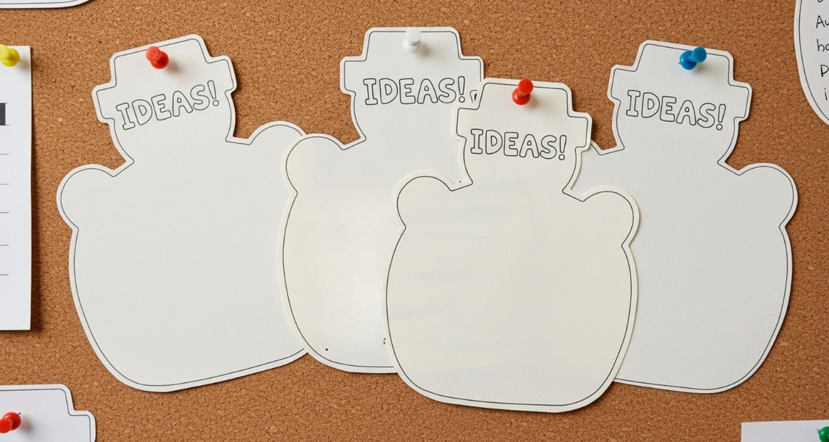 SHAPES ETC. Snowman Single Color Super Cut-Outs- 8” x 10”