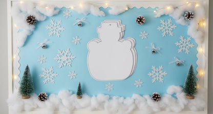 SHAPES ETC. Snowman Single Color Super Cut-Outs- 8” x 10”