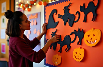 SHAPES ETC. Large Single Color Creative Foam Cut-Outs - Witch