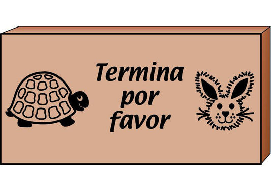 SHAPES ETC. Teacher's Stamp Spanish - Termina por favor (Please Finish)