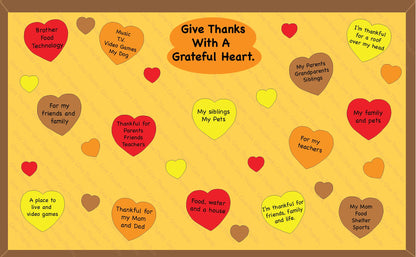SHAPES ETC. Holiday Thanksgiving Heart  Small Assorted Color Cut-Outs - 2.5in