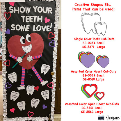 SHAPES ETC. Small Single Color Creative Cut-Out - Tooth