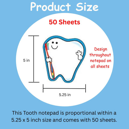 SHAPES ETC.  Large Notepad - Tooth