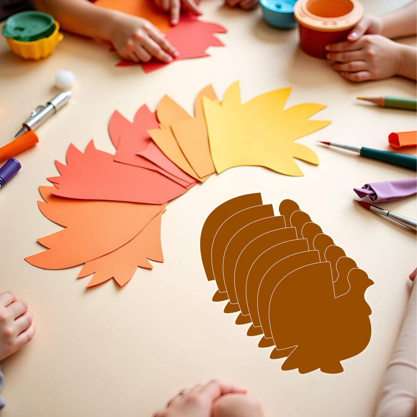 SHAPES ETC. Large Single Color Creative Foam Cut-Outs - Turkey