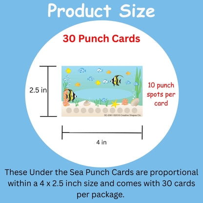 SHAPES ETC. Incentive Punch Cards - Under the Sea
