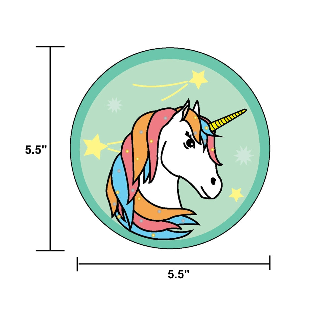 SHAPES ETC.  Large Cardstock Accents - Unicorn