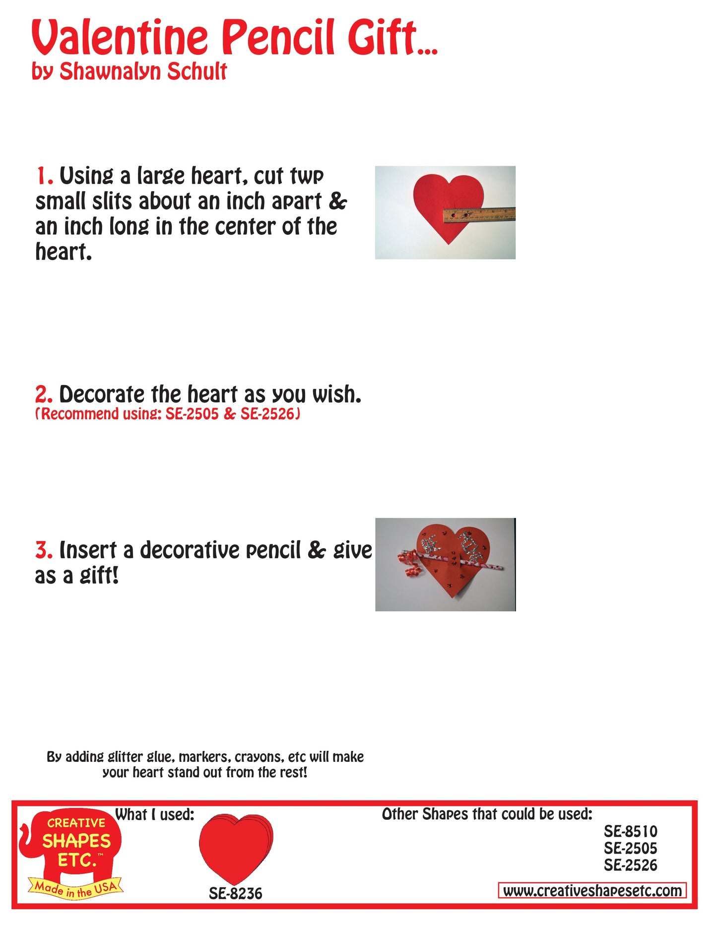 SHAPES ETC. Large Cut-Out Set - Valentine's