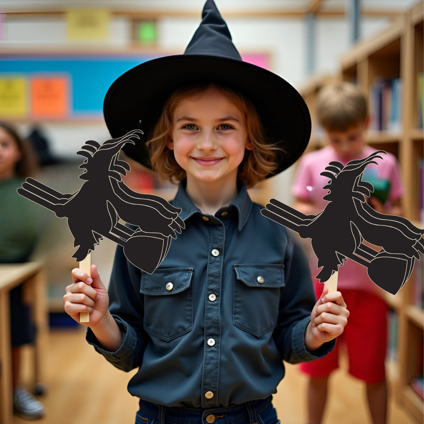 SHAPES ETC. Small Single Color Cut-Out - Witch