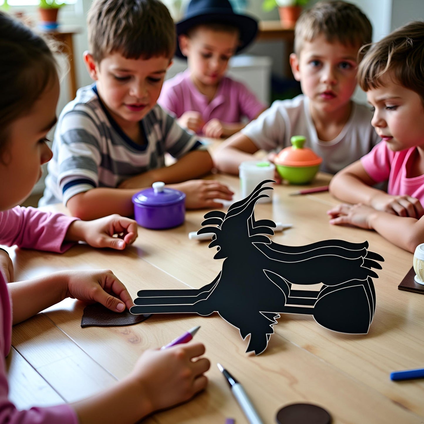 SHAPES ETC. Large Single Color Creative Foam Cut-Outs - Witch