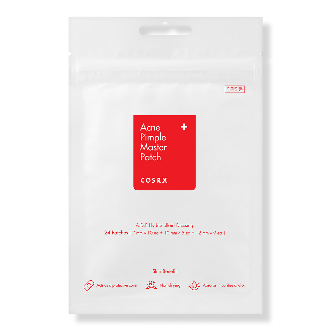 Adelyne's Boutique & Gifts Acne Pimple Master Patch applied on clear skin, showing small transparent patches for acne treatment.