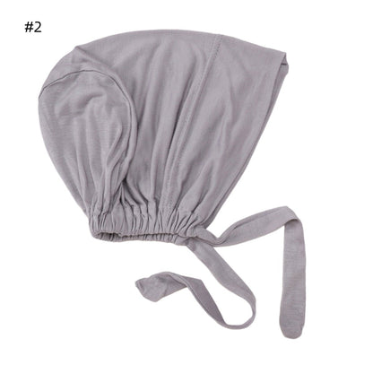 Adjustable Cotton Under Scarf Cap - Breathable Anti-Slip Headband Base for Hijab (MH125)