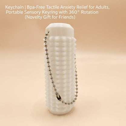 "Keychain | Bpa-Free Tactile Anxiety Relief for Adults, Portable Sensory Keyring with 360° Rotation (Novelty Gift for Friends)"