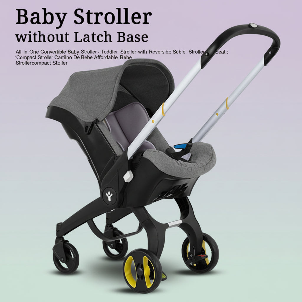 All in One Convertible Baby Stroller without Latchbase -Toddler Stroller with Reversible Stroller Seat ;Compact Stroller Carrinho De Bebe Affordable Strollercompact Stroller