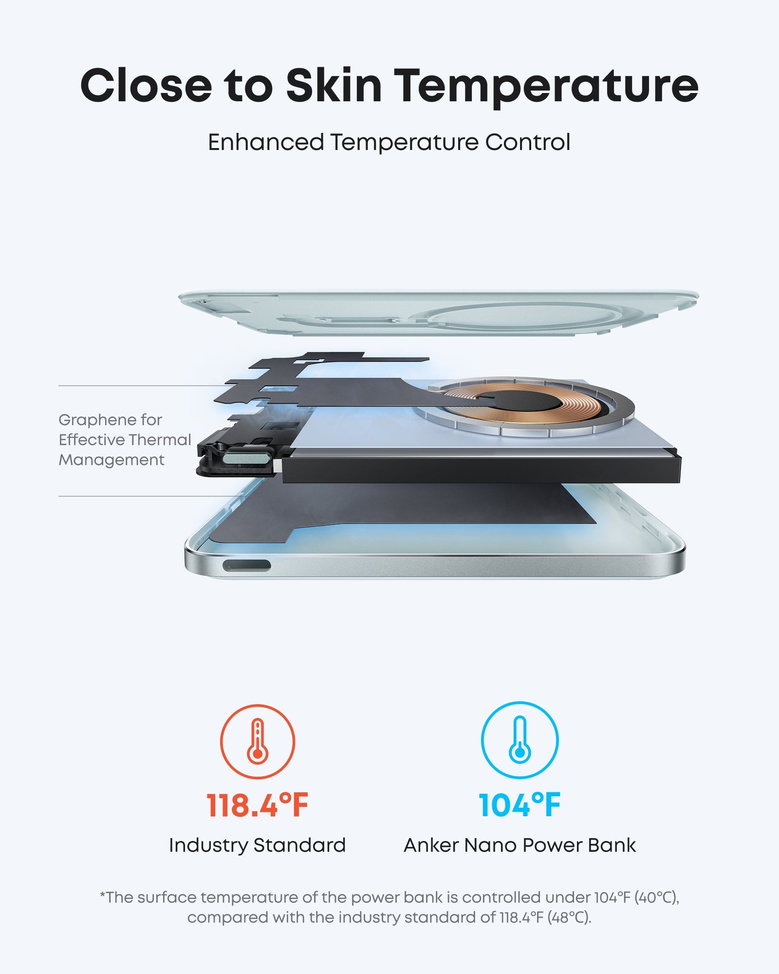 Black Anker Nano Power Bank 5K with MagGo slim design, compact portable charger for smartphones and devices.