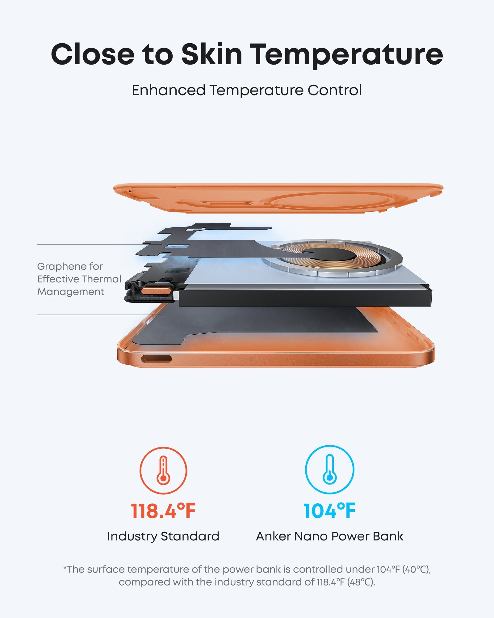 Black Anker Nano Power Bank 5K with MagGo Slim design, compact portable charger for smartphones and devices.