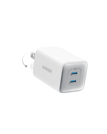 Anker 523 Nano 3 47W charger in black with compact stone design, suitable for fast charging devices