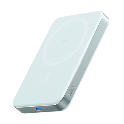 Black Anker MagGo Power Bank 10K Slim with MagSafe-compatible magnetic charging and compact design.