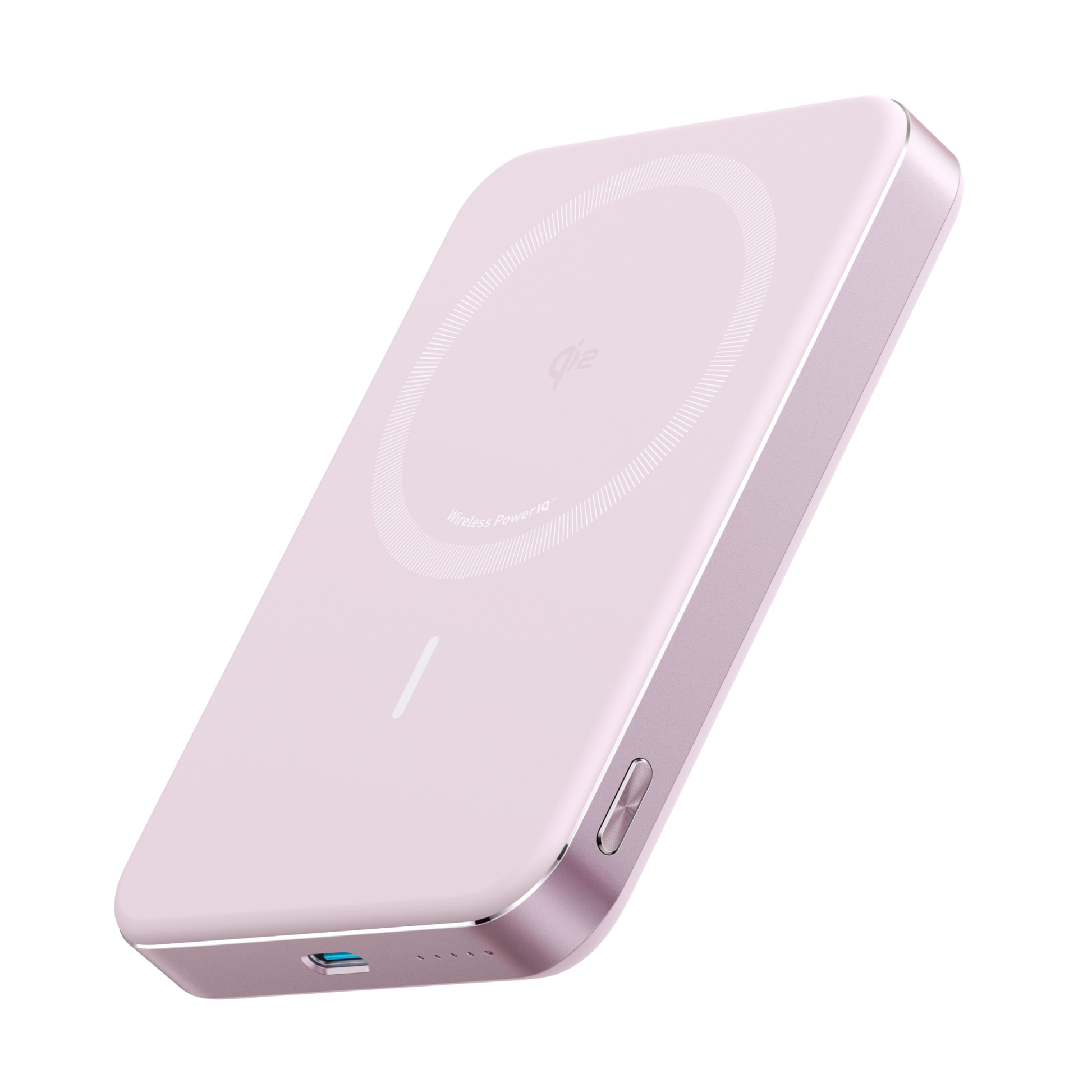Black Anker MagGo Power Bank 10K Slim portable charger with magnetic attachment and compact design for on-the-go charging.