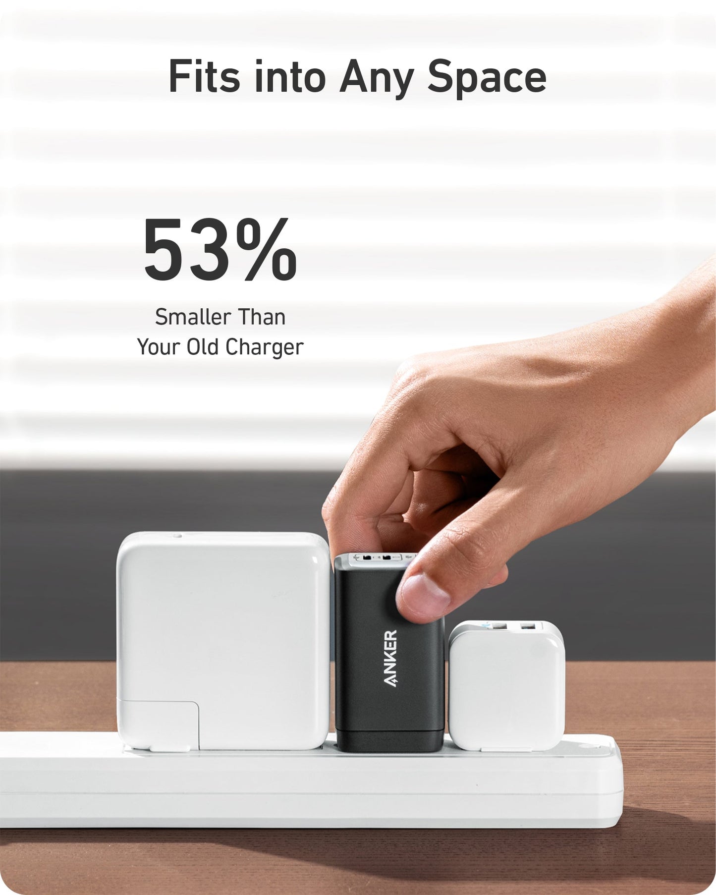Two black Anker 735 Nano II 65W chargers for fast charging and power delivery in a 2-pack.