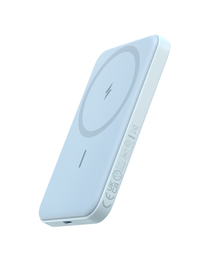 Anker 621 MagGo Magnetic Battery in interstellar gray, portable charging device with magnetic attachment for smartphones.