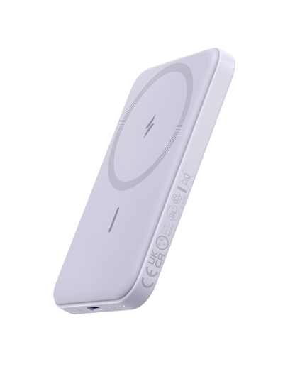 Anker 621 Magnetic Battery MagGo in interstellar gray, compact portable charging device with magnetic attachment for smartphones.