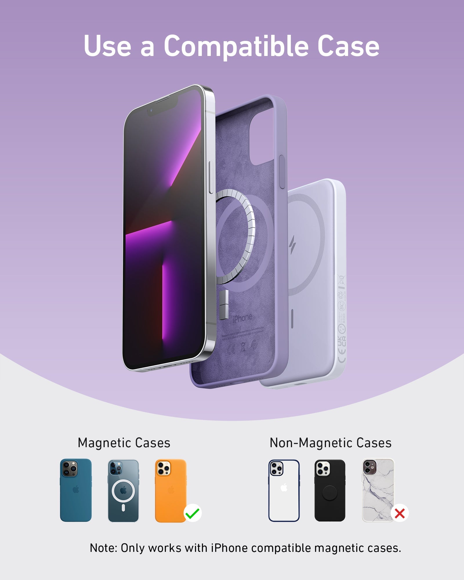 Anker 621 Magnetic Battery MagGo in interstellar gray, compact charging device with magnetic attachment for smartphones.