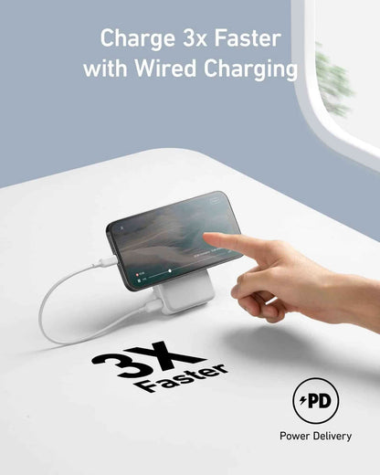 Anker 633 Magnetic Battery, interstellar gray, compact charging device with magnetic attachment for easy portable power.