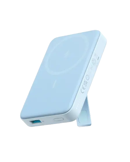 Anker 633 Magnetic Battery charger in interstellar gray, compact and portable with magnetic charging capabilities.