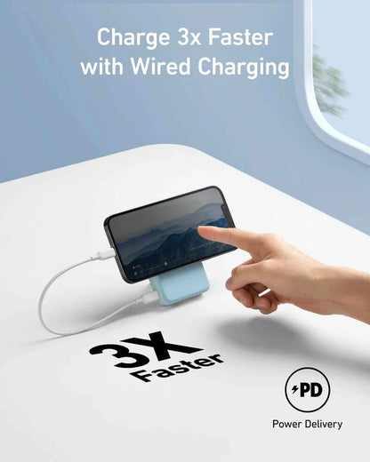 Anker 633 Magnetic Battery charging device in interstellar gray with a sleek, compact design and magnetic attachment feature.