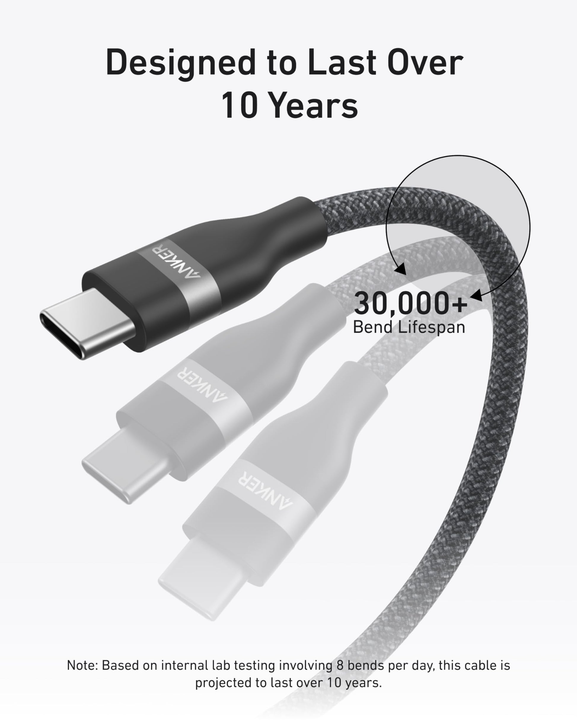 Anker 25K 165W laptop power bank with built-in retractable cables in black, portable and high-capacity for charging devices.