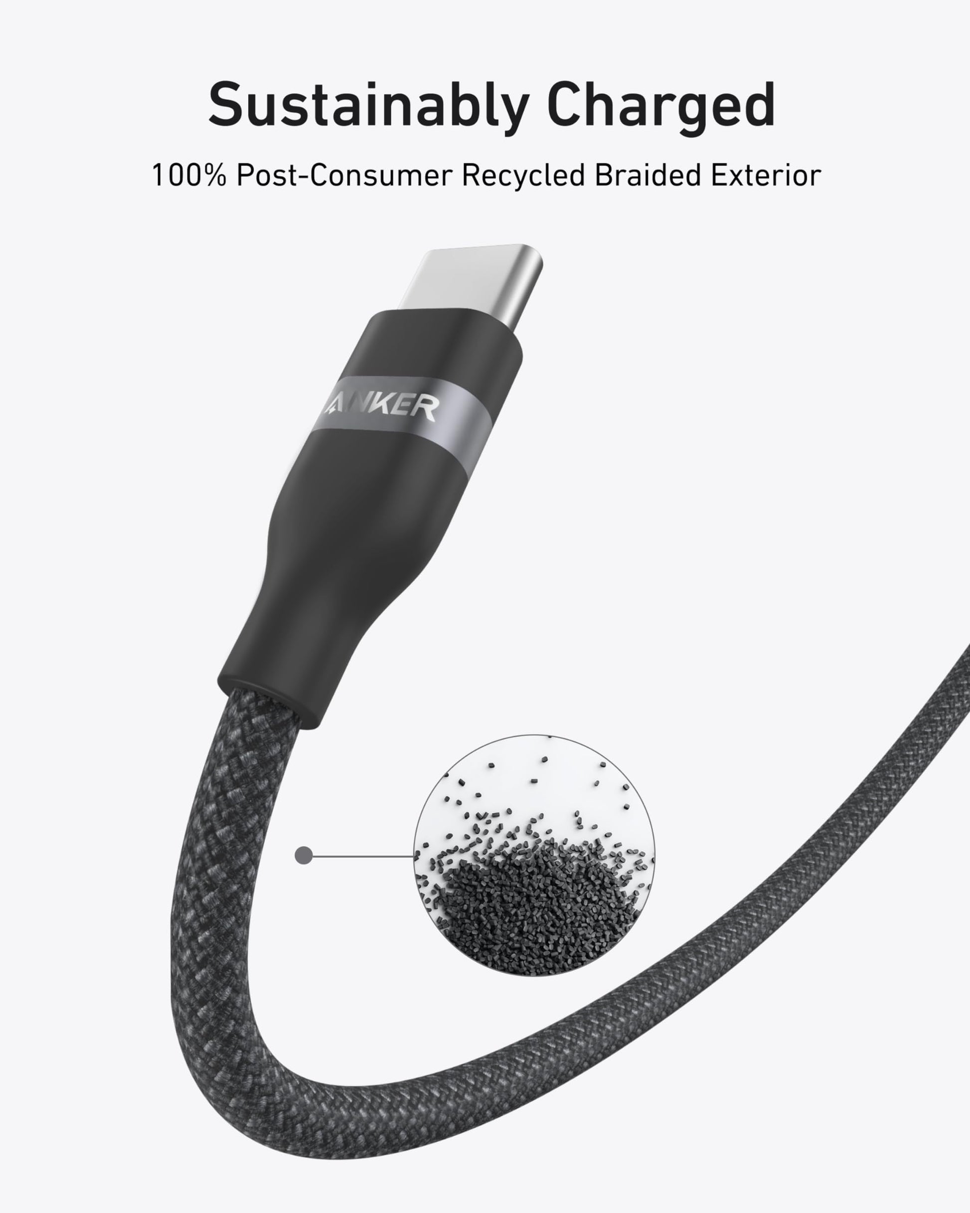 Anker 25K 165W laptop power bank in space black with built-in and retractable cables, portable charging for laptops and devices.