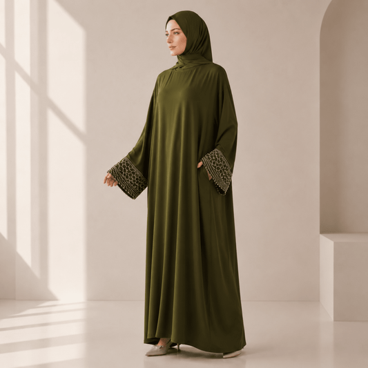 Archive Piece Portable Pocket Headscarf Dress Abaya - MP042 (Size Free Size Only)