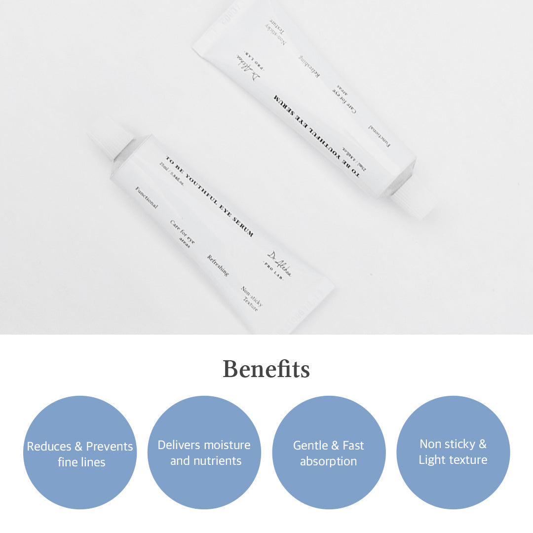 Dr. Althea To Be Youthful Eye Serum in a sleek eye cream jar, designed to reduce puffiness and brighten the under-eye area.