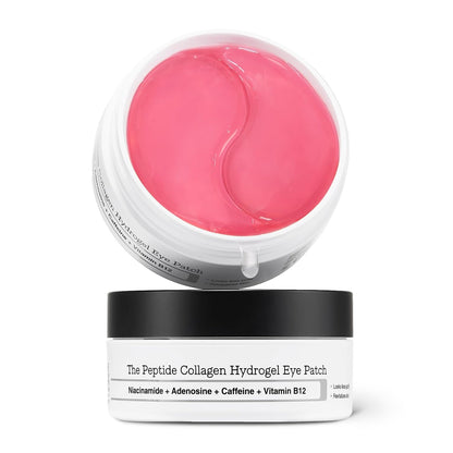 Cosrx The Peptide Collagen Hydrogel Eye Patch lying flat, showing the transparent hydrogels designed to reduce puffiness and fine lines.