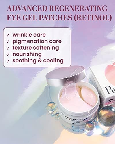 AsiaBeautyMall K-Secret Advanced Regenerating Eye Gel Patches, soothing eye mask for reducing dark circles and puffiness