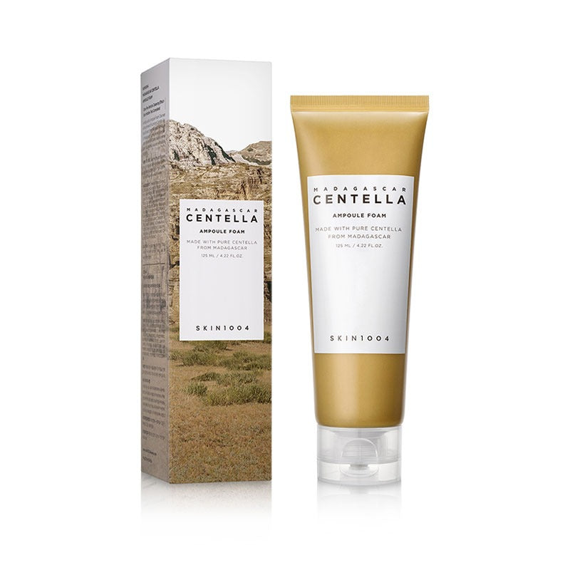 SKIN1004 Madagascar Centella Ampoule Cleanser Foam, gentle face cleanser with centella extract, in a foam form for soothing skin.
