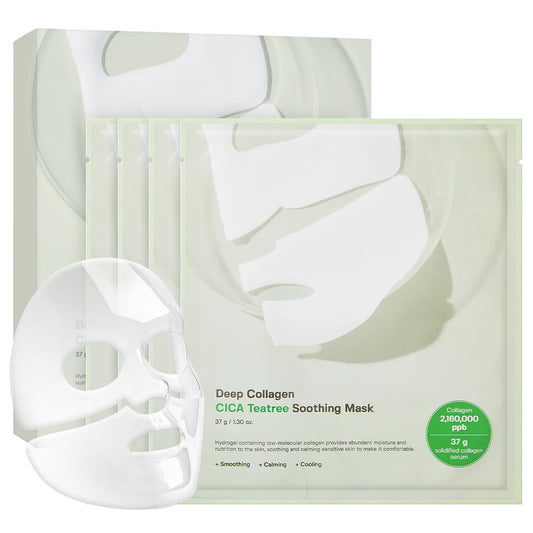 Sungboon Editor Deep Collagen CICA Tea Tree soothing face mask by AsiaBeautyMall, with calming ingredients and skincare benefits.