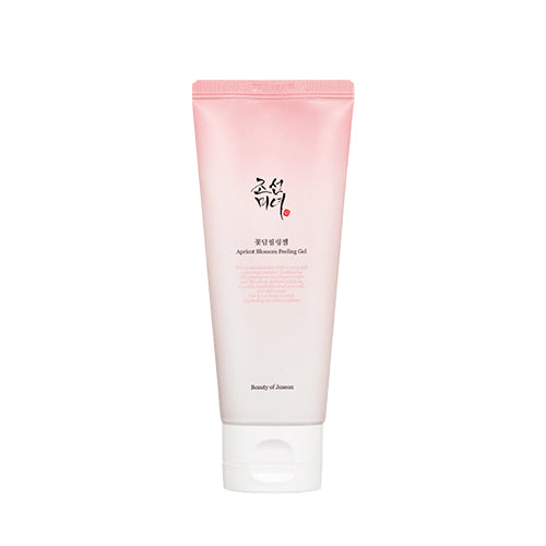 Beauty of Joseon Apricot Blossom Peeling Gel face mask from AsiaBeautyMall showing the gel texture and apricot blossom ingredients.