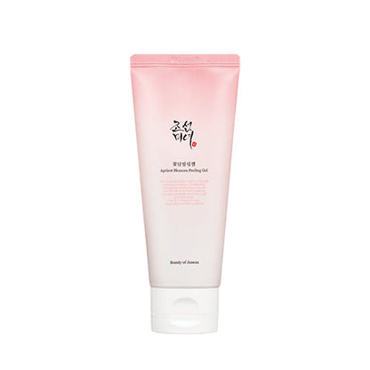 Beauty of Joseon Apricot Blossom Peeling Gel face mask from AsiaBeautyMall showing the gel texture and apricot blossom ingredients.