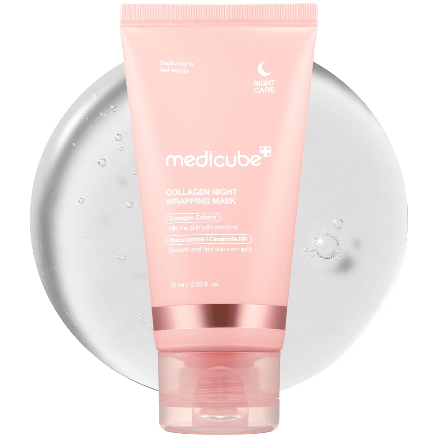 Medicube Collagen Night Wrapping Mask, a face mask designed to hydrate and improve skin elasticity during sleep.