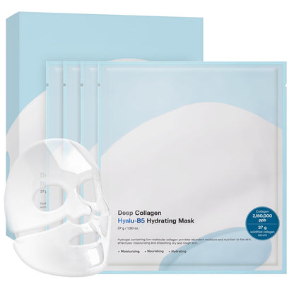 Sungboon Editor Deep Collagen Hyalu-B5 Hydrating Face Mask by AsiaBeautyMall, showing the mask's packaging and design.