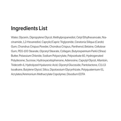 Sungboon Editor Deep Collagen Hyalu-B5 Hydrating Face Mask showing the sheet mask with collagen and hyaluronic acid ingredients.